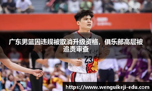 广东男篮因违规被取消升级资格，俱乐部高层被追责审查
